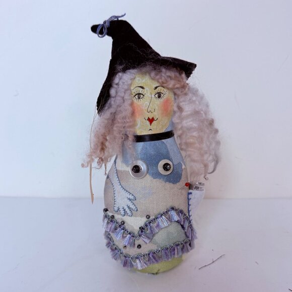 Folk Art Stitch Witch Sewing Push Pin Doll Primitive Artist Sign Crafting Gift - Picture 13 of 14